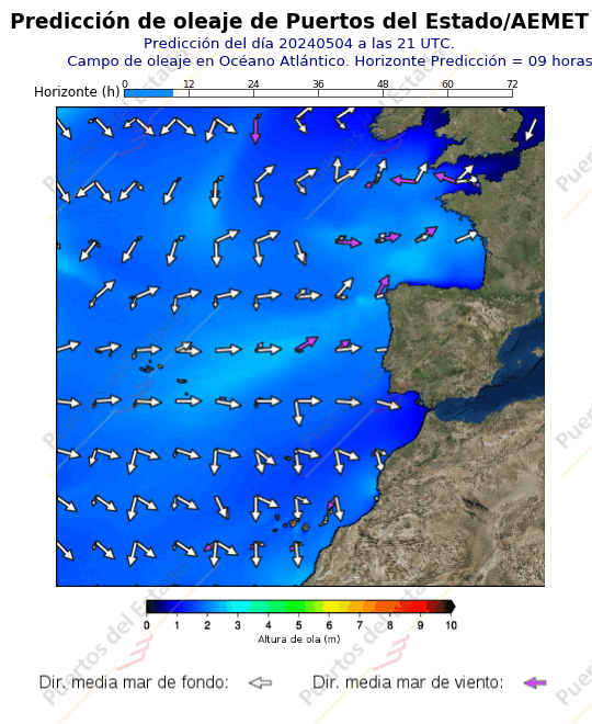 Mapas de olas AEMET4 surf costa atlántica Andalucía