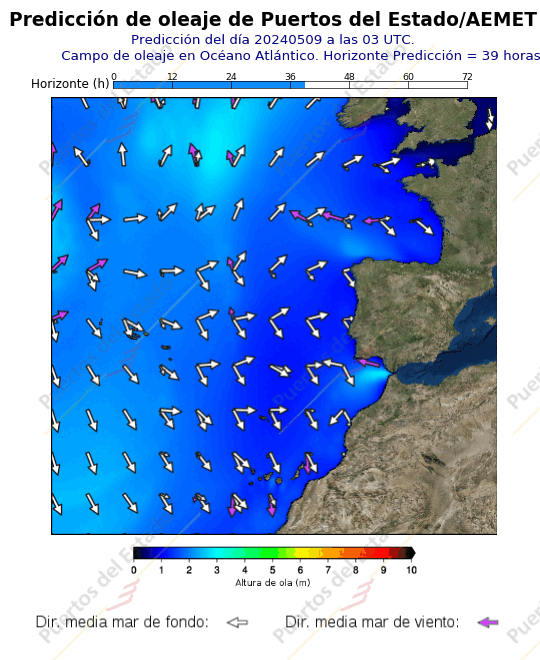 Mapas de olas AEMET14 surf costa atlántica Andalucía