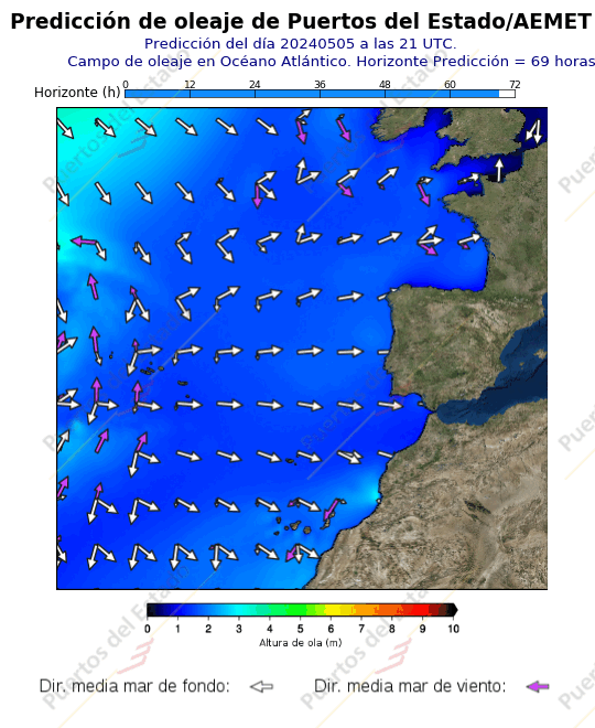Mapas de olas AEMET24 surf Galicia